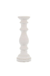 Large White Ceramic Column Candle Holder Minimalist Modern Decor - thumbnail 1