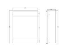 VeeBath Venus 600x200 WC unit White - thumbnail 2