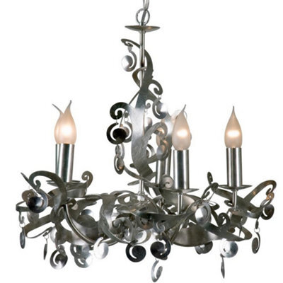 Luminosa Lighting Luminosa Mila Multi Arm Chandeliers Silver