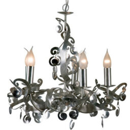 Luminosa Lighting Luminosa Mila Multi Arm Chandeliers Silver