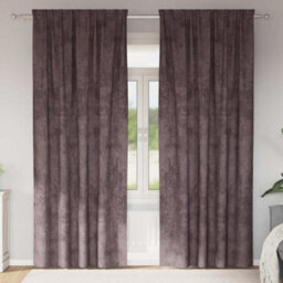 Walplus Curtain With Curtains 2 Pcs Brown 225 X 140 Cm Velvet