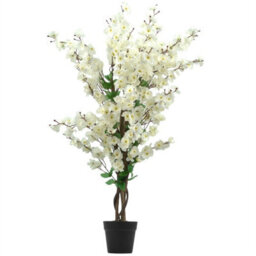 Artificial Cherry Blossom Potted Plant White Wintersweet Flower