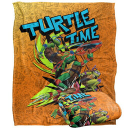 Teenage Mutant Ninja Turtles: Mutant Mayhem Turtle Time Silky Supersoft Blanket Multicoloured (152Cm X 127Cm) - thumbnail 2