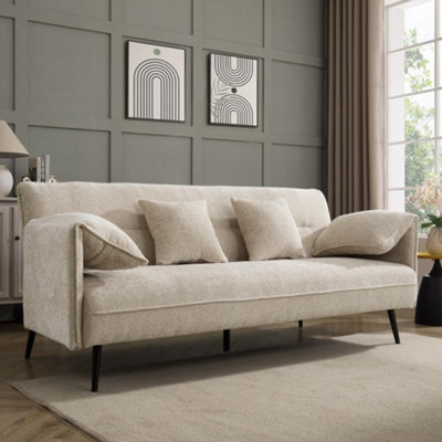 Home Detail Carnation Clic-Clac Sofa Bed, Beige Chenille - image 1
