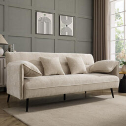 Home Detail Carnation Clic-Clac Sofa Bed, Beige Chenille