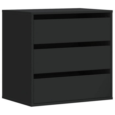 Berkfield Classic Corner Chest Of Drawers Black 60X41X58 Cm Engineered Wood