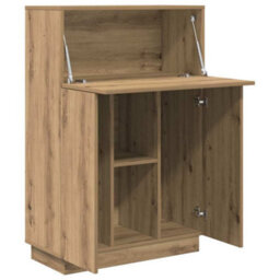 Berkfield Artisan Oak Writing Desk Artisan Oak Particle Board Medium - thumbnail 4