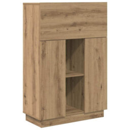 Berkfield Artisan Oak Writing Desk Artisan Oak Particle Board Medium - thumbnail 2