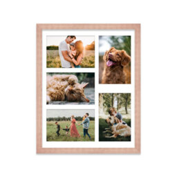 14X11 Inch 5 Opening Photo Collage Frame, Display Five 6X4 Inch Photos, Multi Aperture Family Picture Frame, Bronze - thumbnail 1