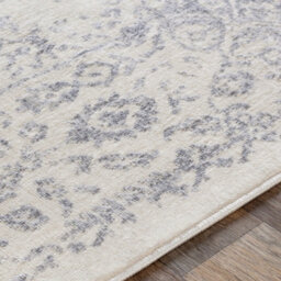 Livabliss Roma-Vintage Grey White Traditional Boho Living Dining Bedroom Rug 200 X 275 Cm Easy Care, Non Shedding - thumbnail 3