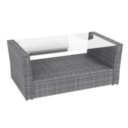 Lassic Garden Vida Grey Mylor Rattan Garden Furniture Set Patio Conservatory Balcony Outdoor 4 Seater Piece Glass Top Table, Ukfr - thumbnail 9