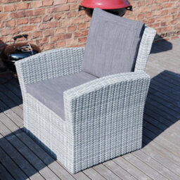 Lassic Garden Vida Grey Mylor Rattan Garden Furniture Set Patio Conservatory Balcony Outdoor 4 Seater Piece Glass Top Table, Ukfr - thumbnail 4