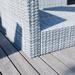 Lassic Garden Vida Grey Mylor Rattan Garden Furniture Set Patio Conservatory Balcony Outdoor 4 Seater Piece Glass Top Table, Ukfr - thumbnail 6