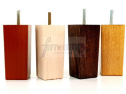 L&F 4X Replacement Furniture Legs Solid Wooden Feet 110mm High Sofas Chairs Settee Cabinets M10 Raw - thumbnail 9