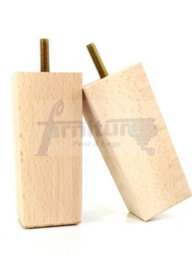 L&F 4X Replacement Furniture Legs Solid Wooden Feet 110mm High Sofas Chairs Settee Cabinets M10 Raw - thumbnail 7