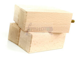 L&F 4X Replacement Furniture Legs Solid Wooden Feet 110mm High Sofas Chairs Settee Cabinets M10 Raw - thumbnail 4