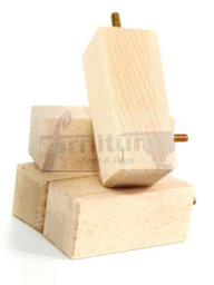 L&F 4X Replacement Furniture Legs Solid Wooden Feet 110mm High Sofas Chairs Settee Cabinets M10 Raw - thumbnail 5