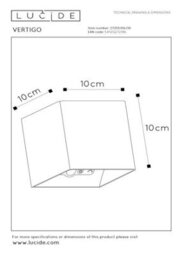 Lucide Vertigo Led Outdoor Up & Down Wall Light With Pir & Dusk To Dawn Sensor Black - thumbnail 9