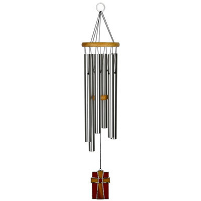 Woodstock Outdoor Musical Amazing Grace Silver Wind Chime - image 1