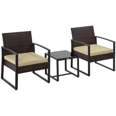 Chilli Seating Marina Bistro Set Rattan Wicker Garden Furniture