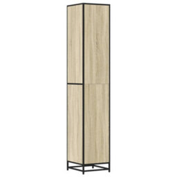 Berkfield Bathroom Cabinet Sonoma Oak 35X37.5X188.5 Cm Engineered Wood And Metal - thumbnail 7