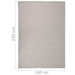 Vidaxl Outdoor Flatweave Rug 160X230 Cm Light Grey - thumbnail 3