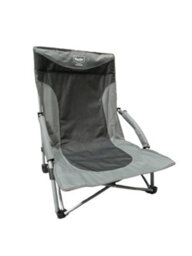 Vanilla Leisure Ocean Low Folding Beach Chair Charcoal For Camping, Fishing & Festivals - thumbnail 1