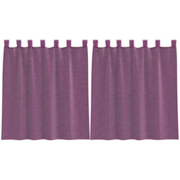 Berkfield Voile Curtains With Rod Pockets 2 Pcs Purple - thumbnail 2