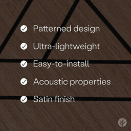Wvh Walnut Weave Geometric Wood Veneer Acoustic Felt Backing Decorative Sound-Absorbing Solution For Homes, Offices, And Studios - thumbnail 3