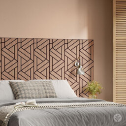 Wvh Walnut Weave Geometric Wood Veneer Acoustic Felt Backing Decorative Sound-Absorbing Solution For Homes, Offices, And Studios - thumbnail 5