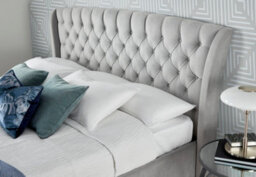 Bedmaster Newton Grey Velvet 4 Drawer Storage Bed And Super Ortho Orthopaedic Mattress Double - thumbnail 3