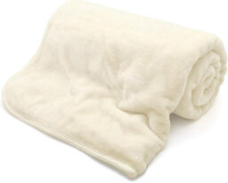 Homes & Linen Fleece Faux Fur Cream Roll Mink Throws Soft Cosy Bed Blankets