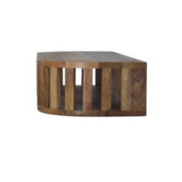 Wyld Haus Kailua Floating Mango Wood Slatted Console Table With Bone Inlay - thumbnail 8