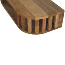 Wyld Haus Kailua Floating Mango Wood Slatted Console Table With Bone Inlay - thumbnail 4