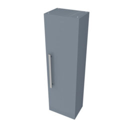 Rinse Bathrooms 1200mm Gloss Grey Wall Mounted Tall Unit Bathroom Storage Cabinet Unit Flat Packed - thumbnail 2