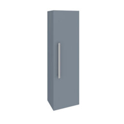 Rinse Bathrooms 1200mm Gloss Grey Wall Mounted Tall Unit Bathroom Storage Cabinet Unit Flat Packed - thumbnail 1