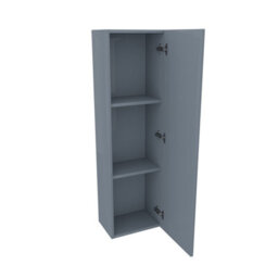 Rinse Bathrooms 1200mm Gloss Grey Wall Mounted Tall Unit Bathroom Storage Cabinet Unit Flat Packed - thumbnail 4