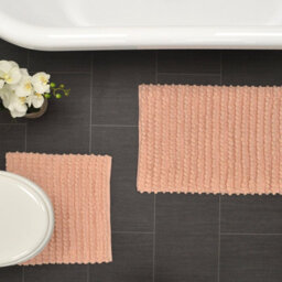 Allure Bath Fashions Sparkle Bobble Non-Slip Pedestal Mat - Blush Pink - thumbnail 2