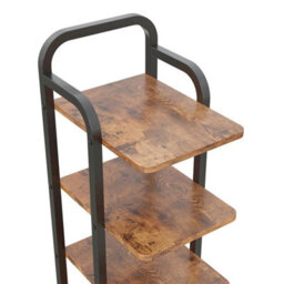 7 Tiers Wooden Shoe Rack Slim Vertical Narrow Shoes Storage Steel Frame - thumbnail 3