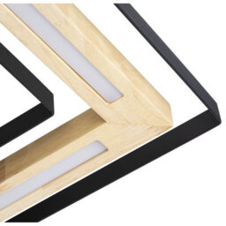 Luminosa Lighting Luminosa Rilas Integrated Led Semi Flush Ceiling Light Black Led Dimmable 3000K - thumbnail 3