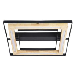 Luminosa Lighting Luminosa Rilas Integrated Led Semi Flush Ceiling Light Black Led Dimmable 3000K - thumbnail 2