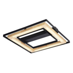 Luminosa Lighting Luminosa Rilas Integrated Led Semi Flush Ceiling Light Black Led Dimmable 3000K - thumbnail 1