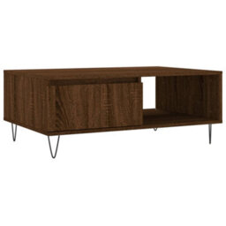 Berkfield Sturdy Coffee Table Brown Oak 90X60X35 Cm Engineered Wood - thumbnail 1