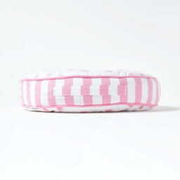 Homescapes Pink Hearts & Stripes Round Floor Cushion - thumbnail 5