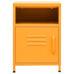 Berkfield Nightstands 2 Pcs Mustard Yellow 35X35X51 Cm Steel - thumbnail 3