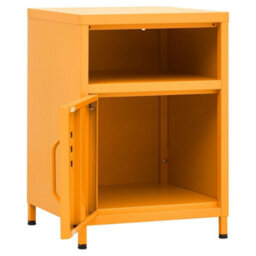 Berkfield Nightstands 2 Pcs Mustard Yellow 35X35X51 Cm Steel - thumbnail 6
