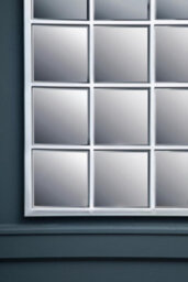 Orsina Medium Silver Grid Wall Mirror, Sleek Stainless Steel Frame Mirror, Modern Square Wall Mirror For Living Room - thumbnail 3