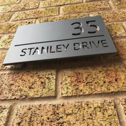 One of a Kind Design UK One Of A Kind Uk Modern Personalised House Sign Door Plaque-Grey - thumbnail 6