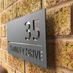 One of a Kind Design UK One Of A Kind Uk Modern Personalised House Sign Door Plaque-Grey - thumbnail 5