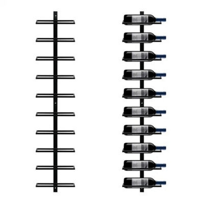 10-Bottle Wall Mount Wine Rack Black - image 1